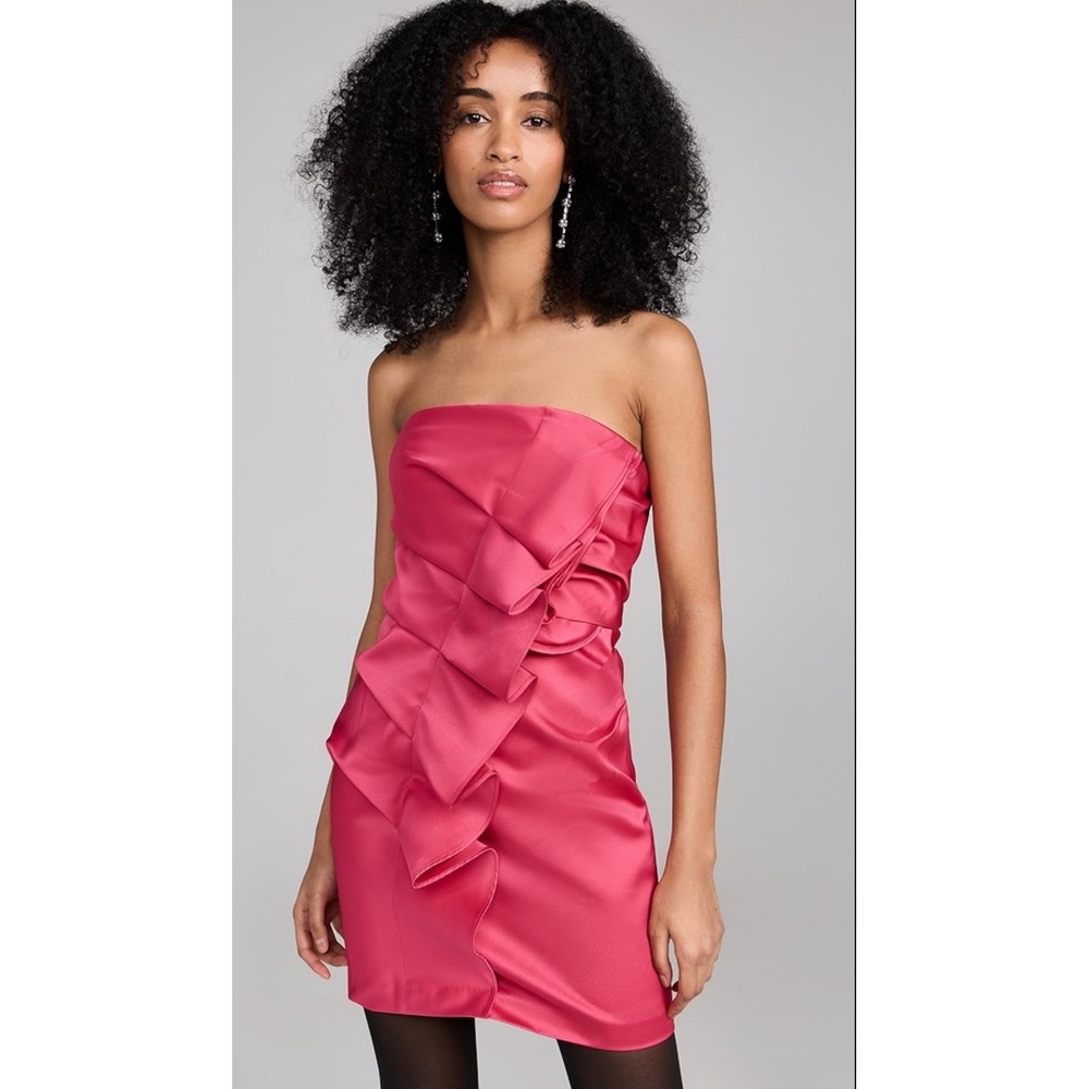 A.L.C. Talita Dress 8 Manzanita Strapless Mini Ruffle Bustier Cocktail‎ $495